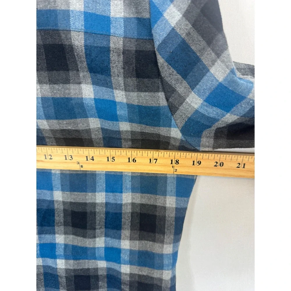 Sitka Blue Plaid Zip Up Shirt Jacket Mens Small Vancouver Island Buffalo Check